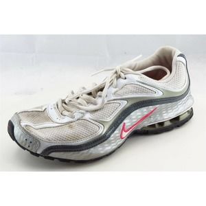Nike Reax Run 5‎ Women Sz 9 M White Lace Up Running Synthetic Shoe
